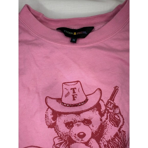 Teddy Fresh Pink Long Sleeve Shirt  Size M "The Thrill Is Gone" Cowboy  Cotton - Picture 3 of 8